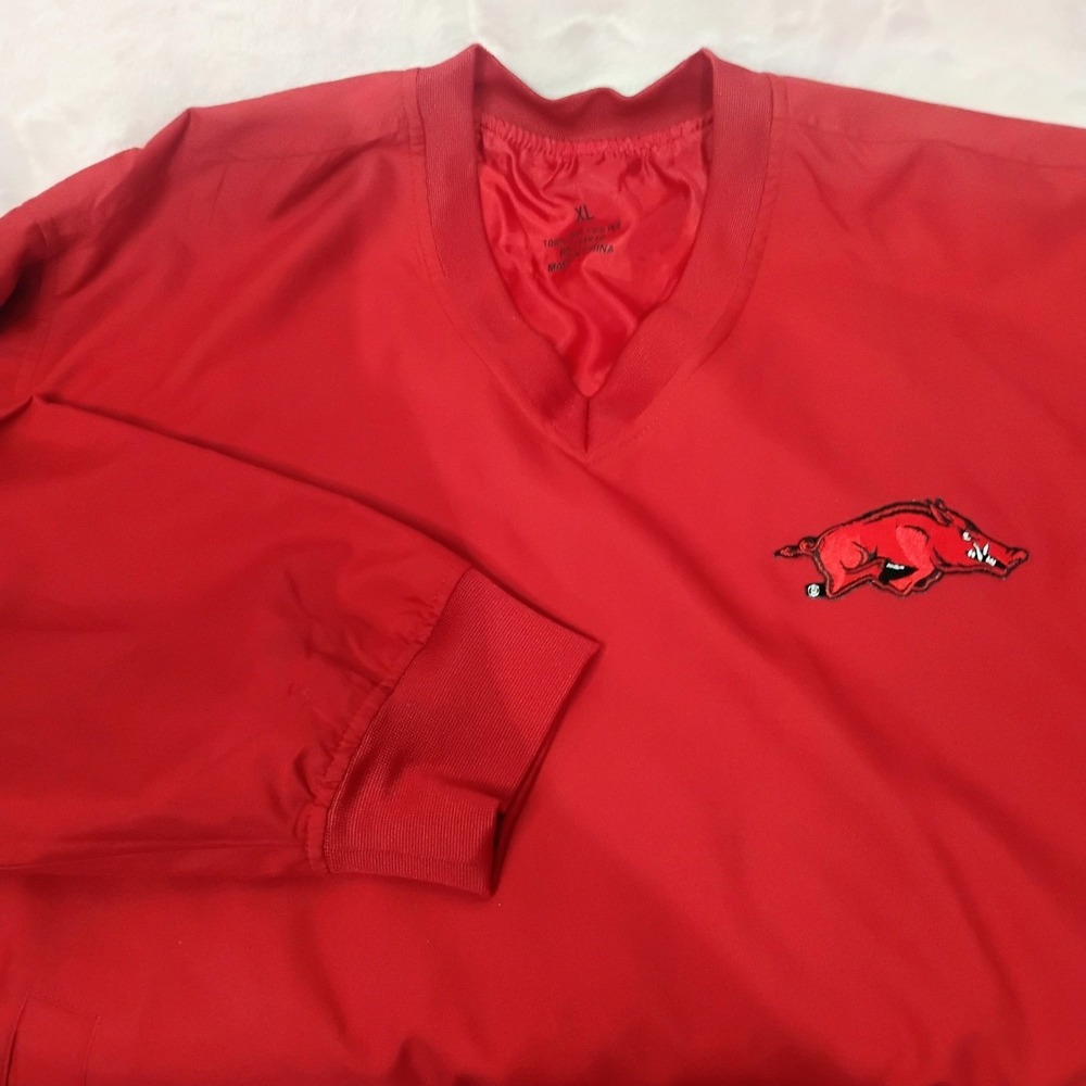 Arkansas Razorbacks XL Pullover Windbreaker Jacket V Neck College Football X